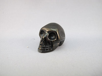 Metallic Jet Crystal Skull